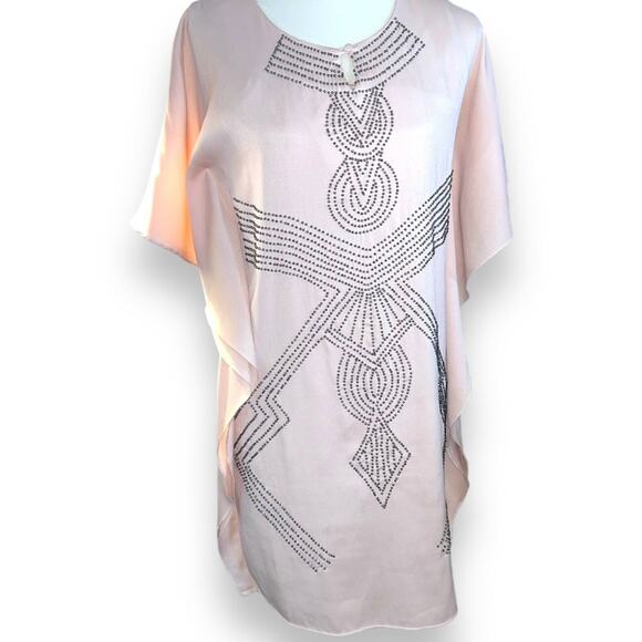 C. Luce Dresses & Skirts - C. Luce Anthropologie Dress Size Small Light Pink/nude Studded midi dress